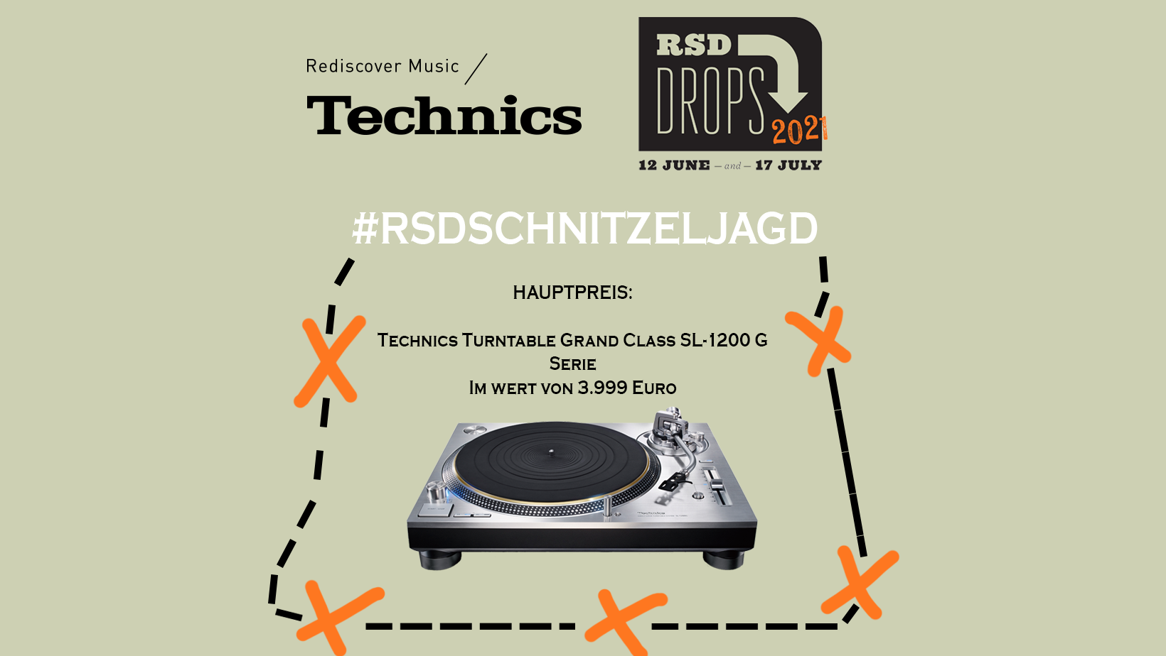 You are currently viewing Schnitzeljagd zum RSD 2021: Noch bis 31. Juli mitmachen und einen Technics Turntable Grand Class SL-1200G-Serie im Wert von 3.999 € gewinnen!