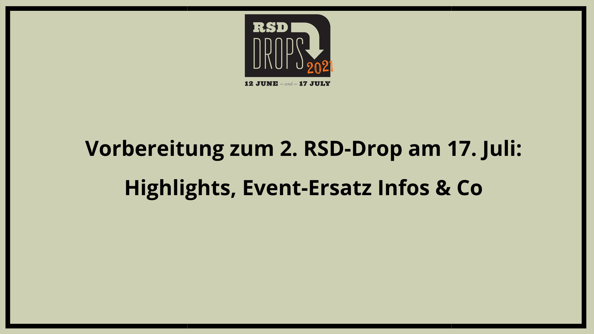 You are currently viewing Die Uhr tickt: zweiter RSD-Drop am Samstag, 17. Juli