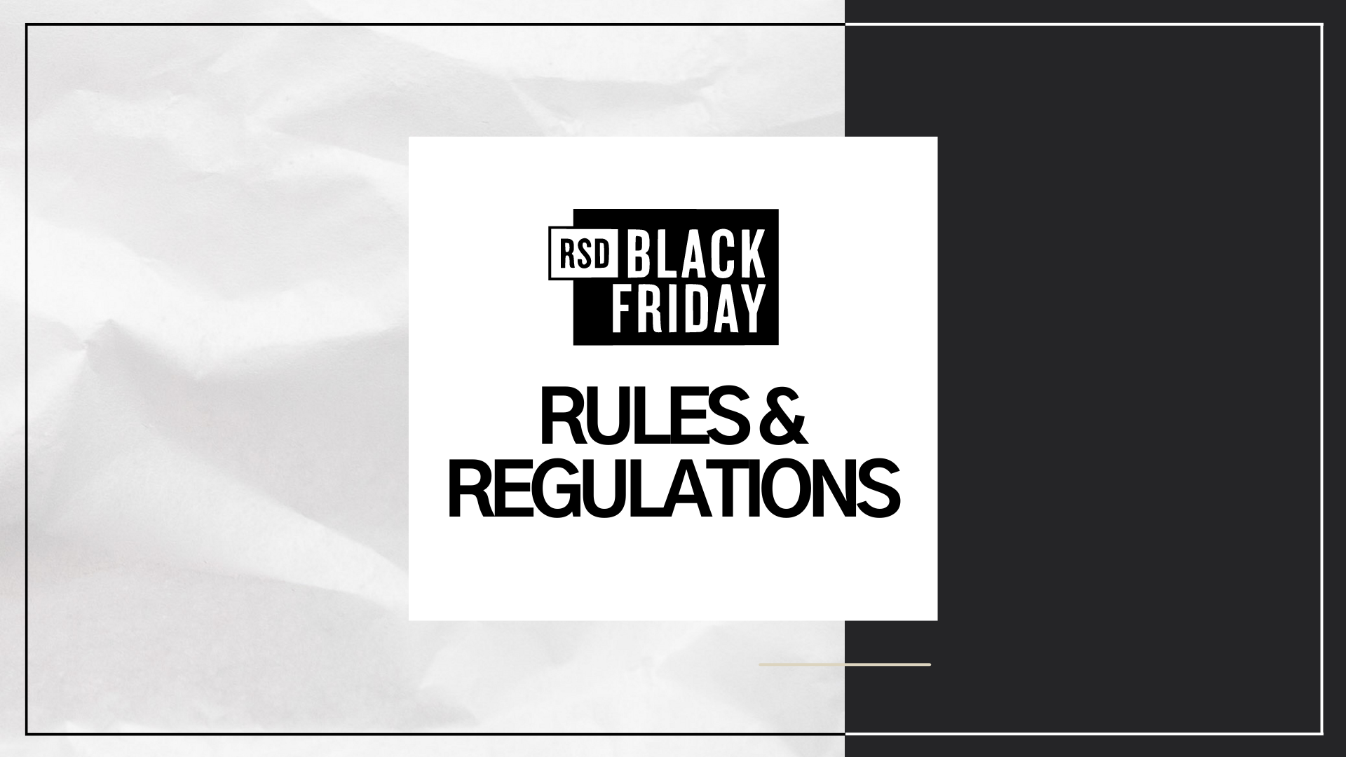 You are currently viewing Rules and Regulations zum RSD Black Friday am 25. November 2022!